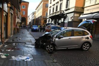 seven people injured after man drives car into pedestrians in northern italy 6a08a9c44b323