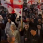 video mii de georgieni au iesit pe strazile din tbilisi de ziua independentei intr o manifestatie pro ue 6a15fa93d1a1f