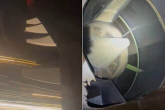 video avion lovit de fulger la scurt timp de la decolare aeronava avea la bord 217 pasageri 6a2d9508741c4