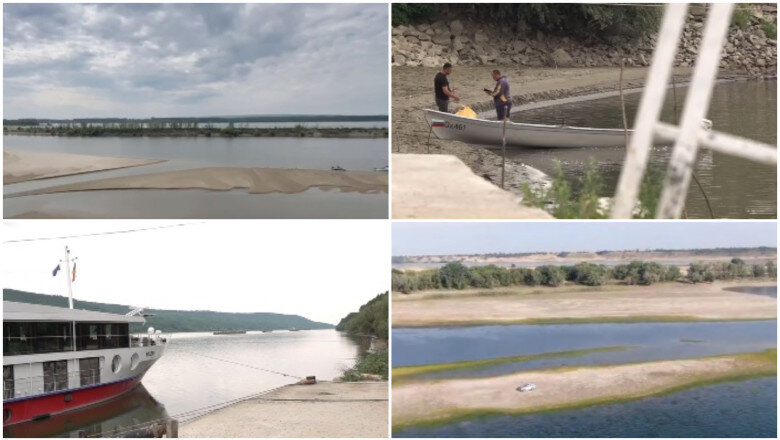 video seaca dunarea nave blocate de patru zile la mal imagini dezolante cu fluviul care a ajuns la cel mai mic nivel din ultimii 22 de ani 6a55bcb8484d8