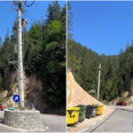 situatie absurda in alba stalp in mijlocul drumului constructorul a facut un sens giratoriu in jurul lui desi nu exista intersectie 6a861e4ee538f
